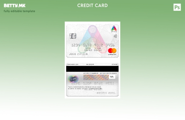 Модерен стил шаблон за мастер картички на Mongolia Arig Bank